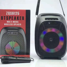ZQS6125 Fashionable Outdoor Sports Karaoke System Trolley Speaker For Small Party